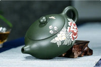 Thumbnail for Théière chinoise ronde aplatie verte | Théières à la folie