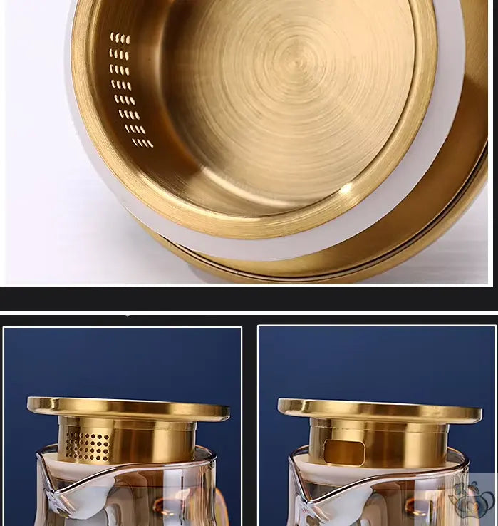 Diamantdesign bärnstensglas tekanna | Théières à la folie