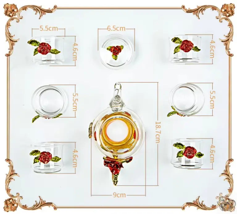 Théière en verre décoration romantique | Théières à la folie