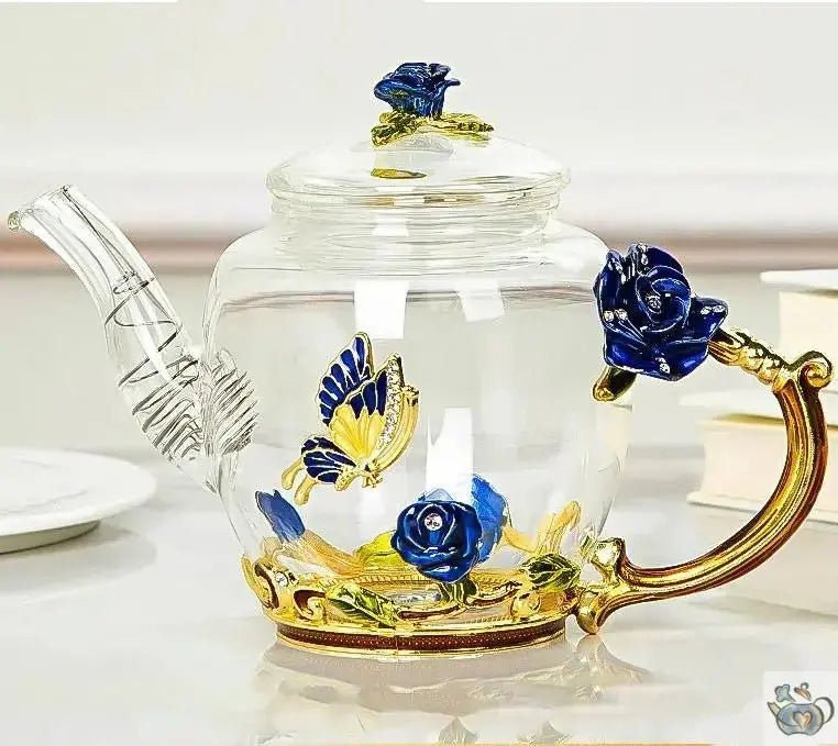 Théière en verre décoration romantique | Théières à la folie