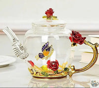 Thumbnail for Théière en verre décoration romantique | Théières à la folie