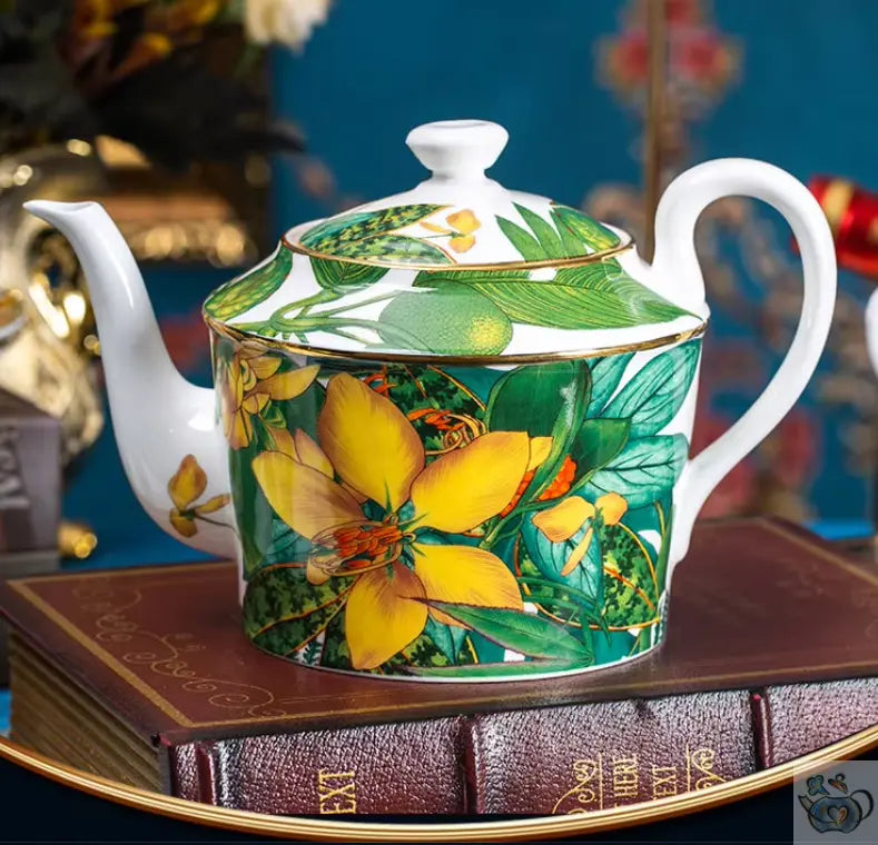 Théière porcelaine évolutive fleurs des îles | Théières à la folie