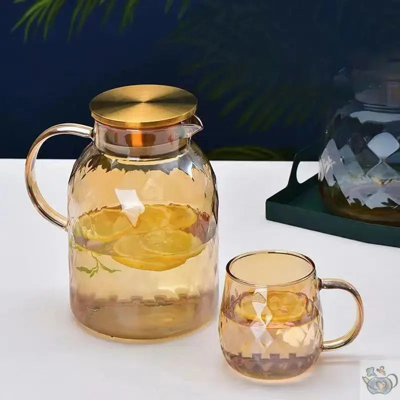 Théières en verre dorés résistant au chaud | Théières à la folie