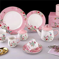 Thumbnail for Théière à compléter en céramique rose et blanc | Théières à la folie