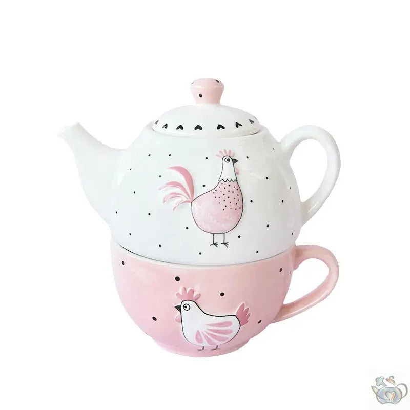 Théière anglaise solo porcelaine rose | Théières à la folie