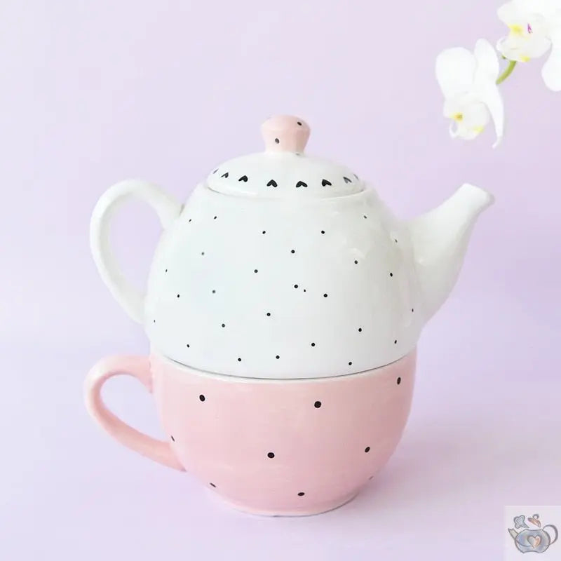 Théière anglaise solo porcelaine rose | Théières à la folie