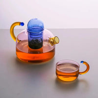 Thumbnail for Théière avec filtre en verre multicolore | Théières à la folie