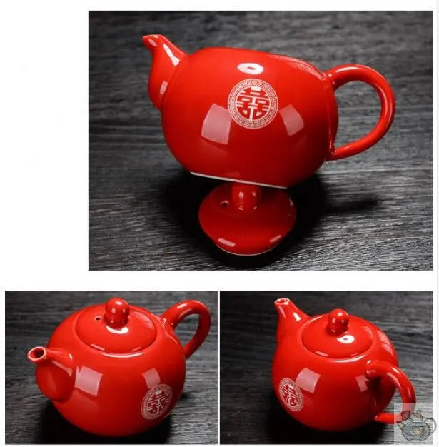 Théière chinoise artisanale céramique rouge | Théières à la folie