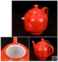 Thumbnail for Théière chinoise artisanale céramique rouge | Théières à la folie