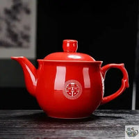 Thumbnail for Théière chinoise artisanale céramique rouge | Théières à la folie