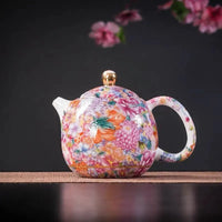 Thumbnail for Théière chinoise en porcelaine aux mille fleurs | Théières à la folie