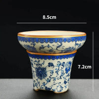 Thumbnail for Théière chinoise en porcelaine blanc bleu rétro | Théières à la folie