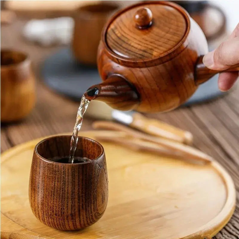 Théière design japonais bois de jujubier | Théières à la folie