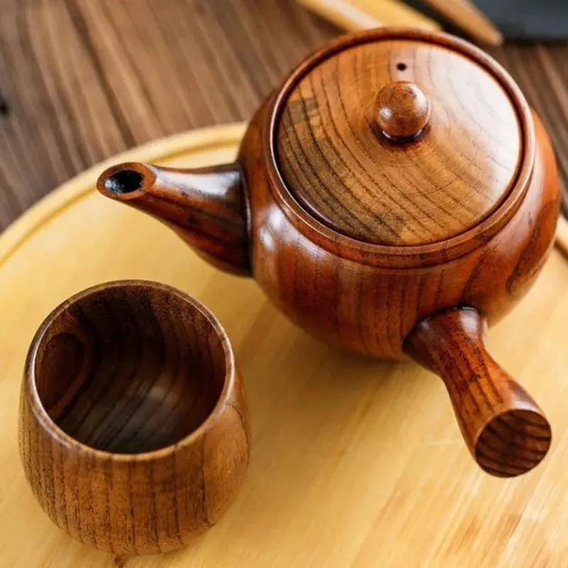Théière design japonais bois de jujubier | Théières à la folie
