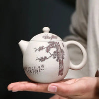 Thumbnail for Théière en argile oeuf de dragon blanc Yixing | Théières à la folie