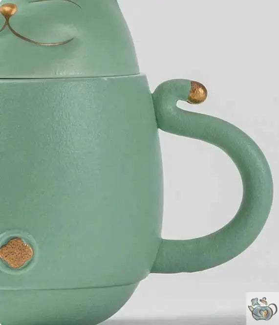 Mug/Théière en céramique chat porte-bonheur | Théières à la folie