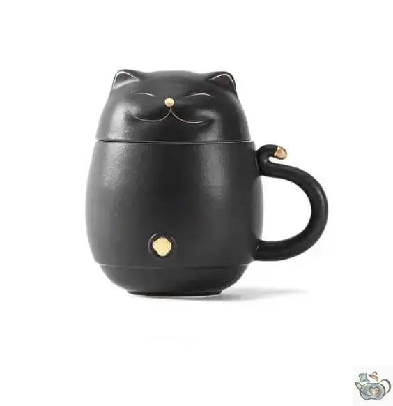 Mug/Théière en céramique chat porte-bonheur | Théières à la folie