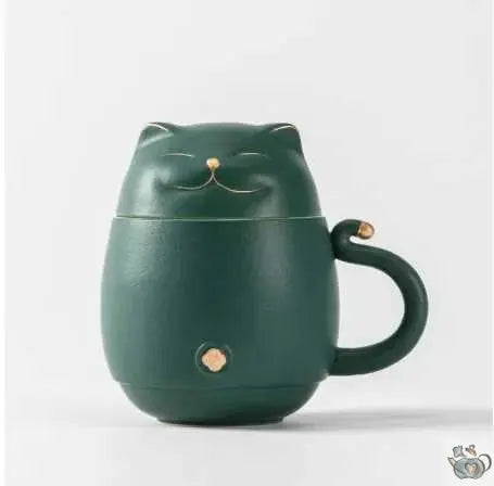 Mug/Théière en céramique chat porte-bonheur | Théières à la folie