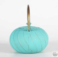 Thumbnail for Théière en fonte turquoise motif spiralé | Théières à la folie