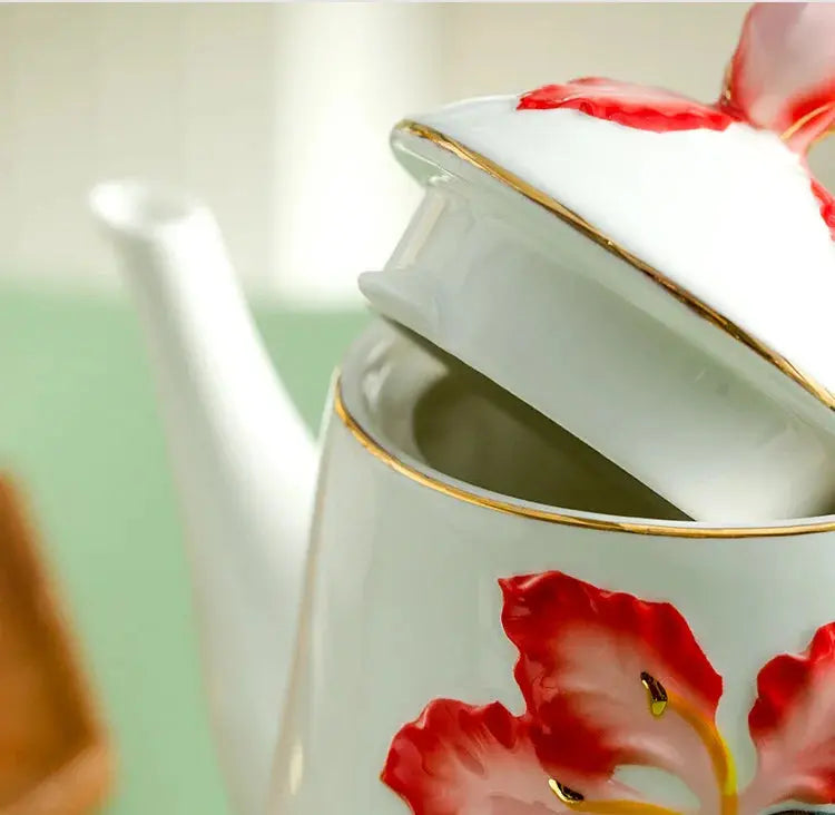 Théière en porcelaine Orchidée vitamine | Théières à la folie