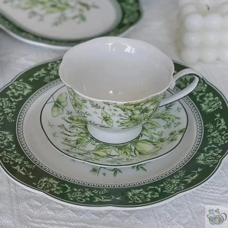 Théière en porcelaine flore verte | Théières à la folie