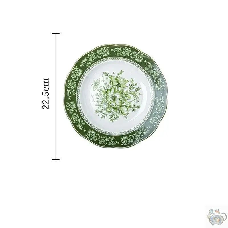 Théière en porcelaine flore verte | Théières à la folie