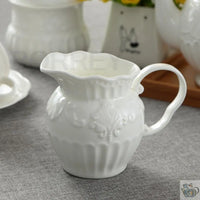 Thumbnail for Théière et tasse porcelaine blanche gravée | Théières à la folie