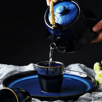 Thumbnail for Théière et tasses céramique bleu cosmos | Théières à la folie