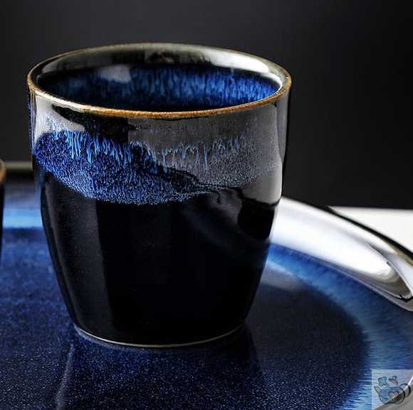 Théière et tasses céramique bleu cosmos | Théières à la folie