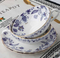 Thumbnail for Théière et tasses porcelaine fine motifs légers | Théières à la folie