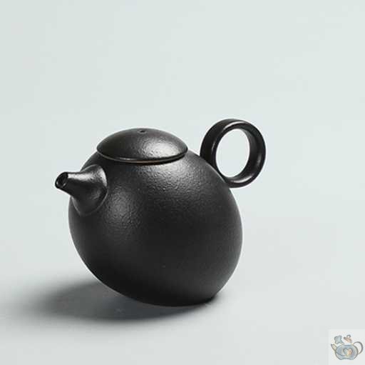 Théière noire design japonais ovoïde | Théières à la folie