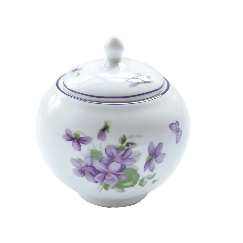 Théière porcelaine évolutive bouquets de violettes | Théières à la folie