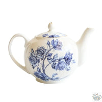 Thumbnail for Théière porcelaine fleurie de  roses bleues | Théières à la folie