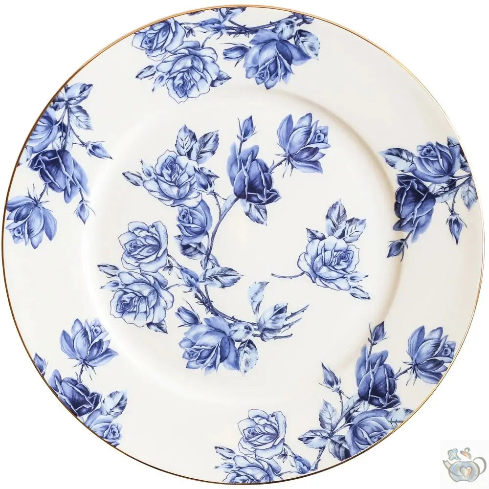 Théière porcelaine fleurie de roses bleues | Théières à la folie