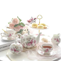 Thumbnail for Théière porcelaine fleurie de roses so british | Théières à la folie