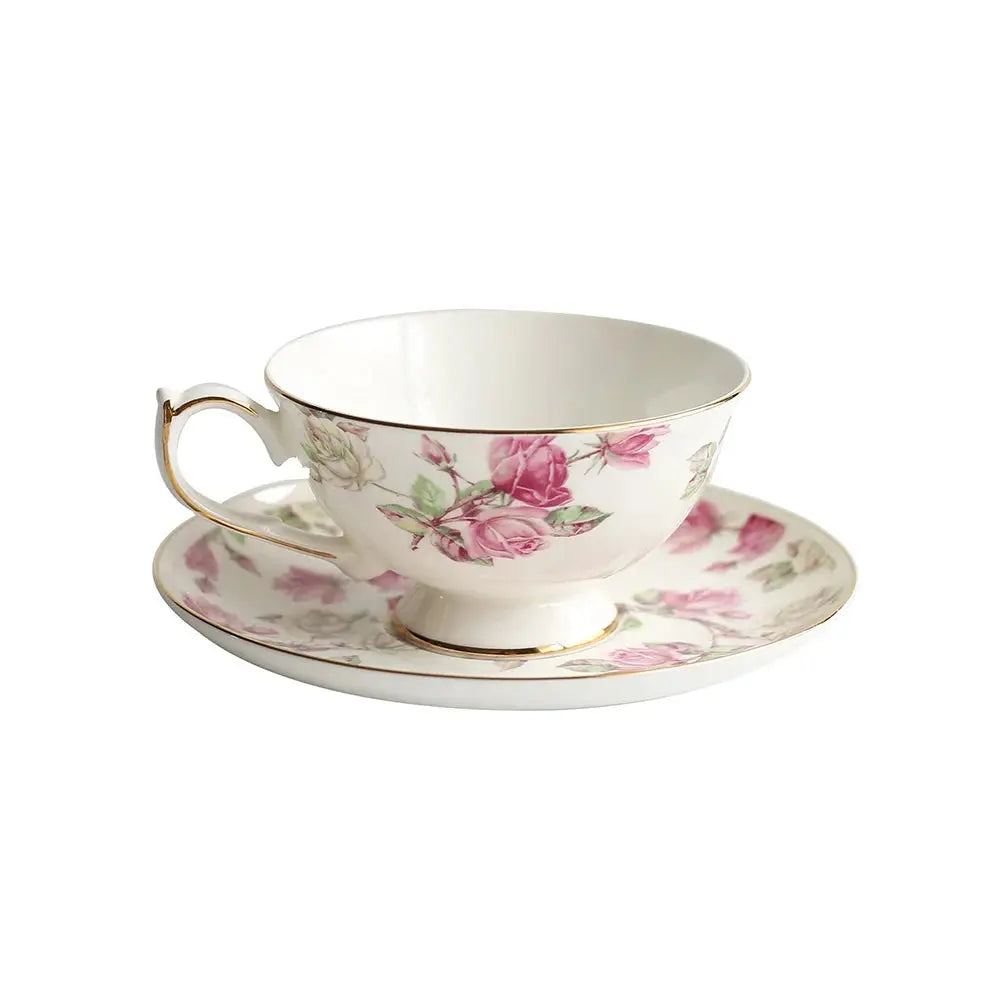 Théière porcelaine fleurie de roses so british | Théières à la folie