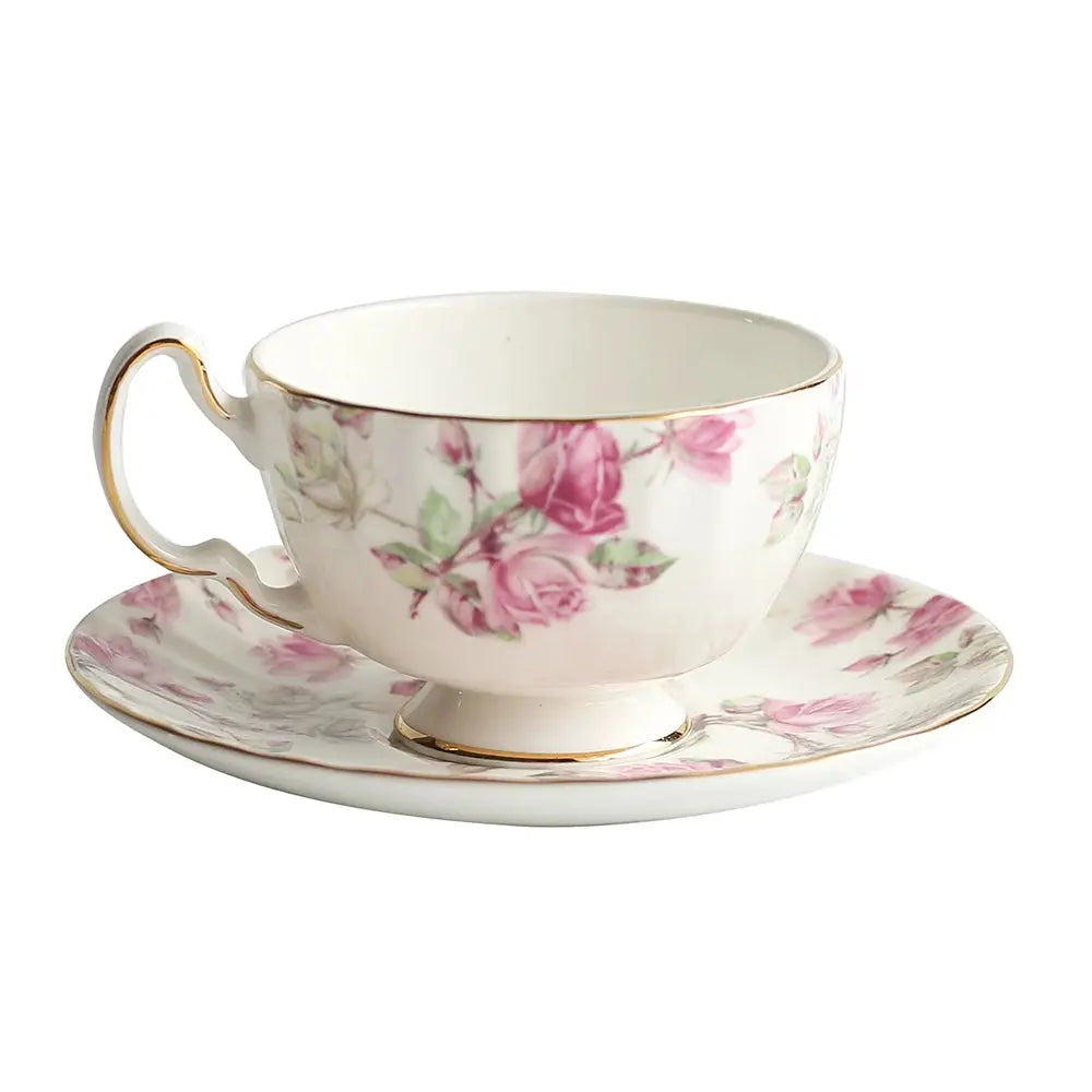 Théière porcelaine fleurie de roses so british | Théières à la folie