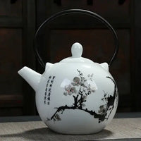 Thumbnail for Théière porcelaine japonaise ronde de Jingdezhen | Théières à la folie