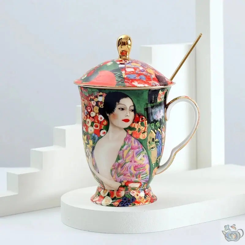 Théière solitaire mug porcelaine Klimt | Théières à la folie