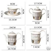 Thumbnail for ​Set à thé en porcelaine architecture baroque | Théières à la folie