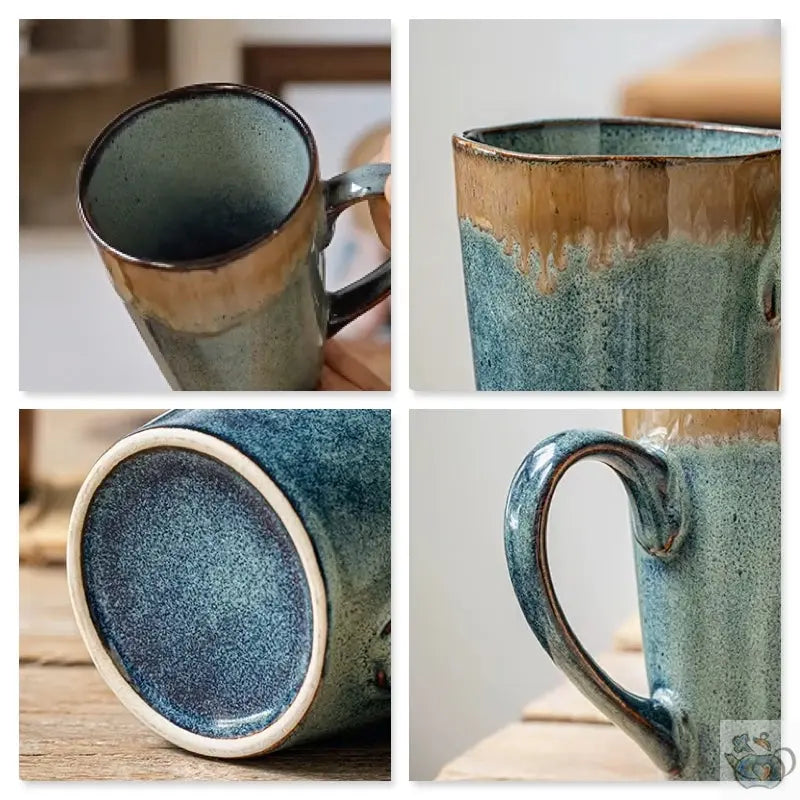 Mug polyvalent en poterie bleu grisé | Théières à la folie