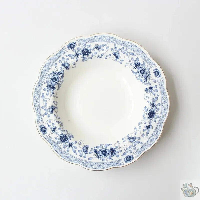 Théière blanc/bleu classique porcelaine | Théières à la folie