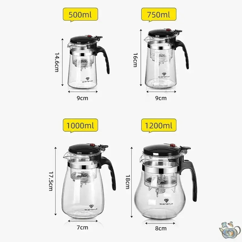 théière en verre borosilicate avec infuseur | Théières à la folie
