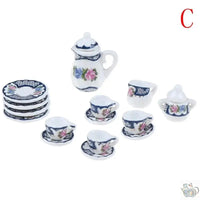 Thumbnail for ​Dinette pour maison de poupées en céramique | Théières à la folie