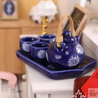 Thumbnail for ​Dinette pour maison de poupées en céramique | Théières à la folie