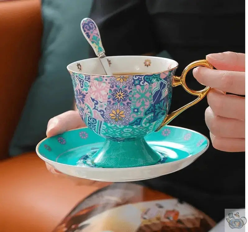 ​Duo tasses porcelaine avec sac assorti  |  Théières à la folie