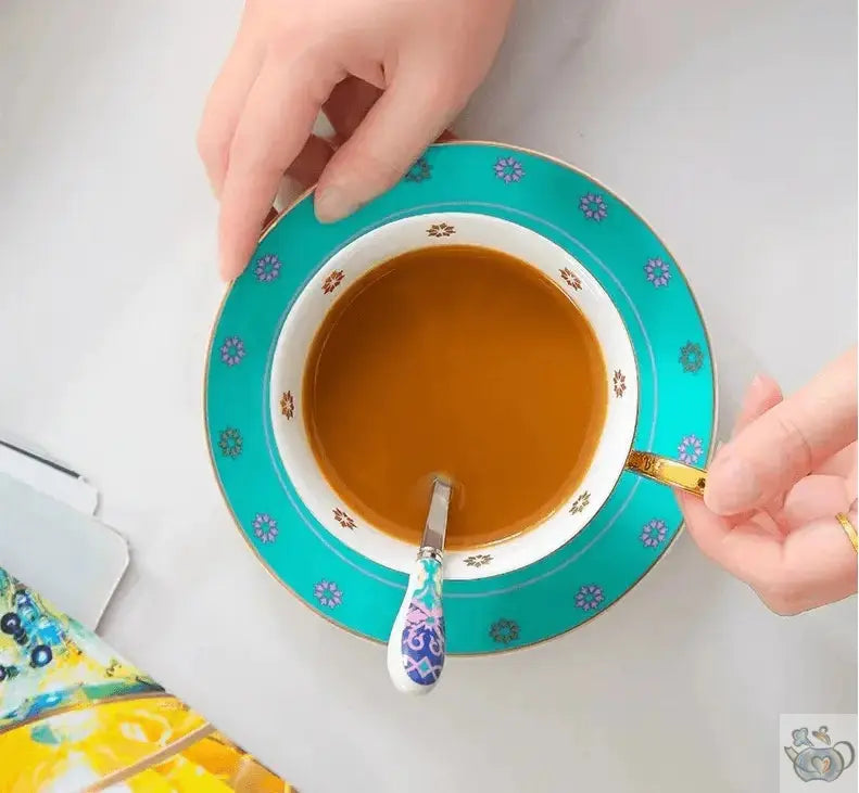 ​Duo tasses porcelaine avec sac assorti  |  Théières à la folie