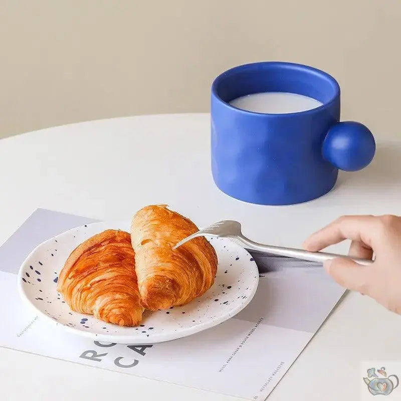 ​Grande tasse bleue encre éclaboussures | Théières à la folie