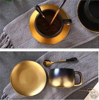 Thumbnail for ​Grande tasse contemporaine noire et or | Théières à la folie