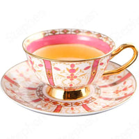 Thumbnail for ​Tasse porcelaine rose ou bleue motifs rayonnant  |  Théières à la folie